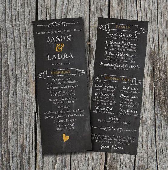 Wedding Program