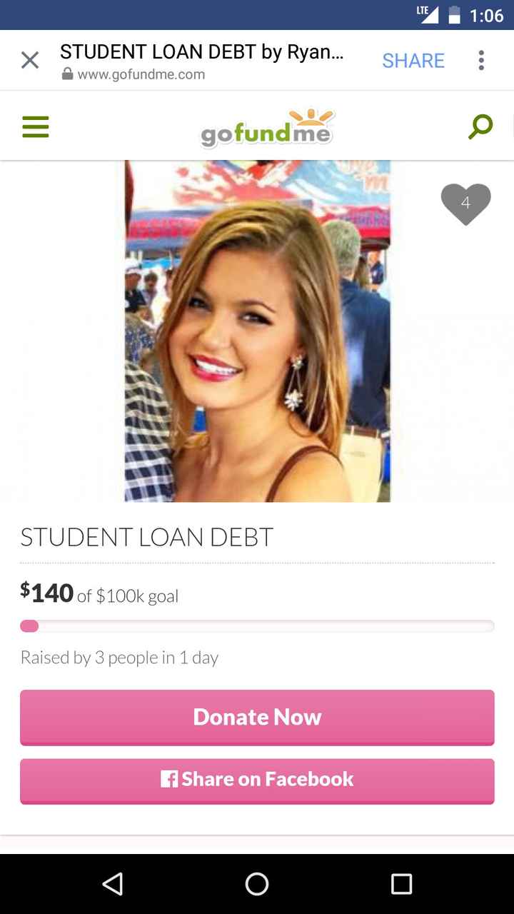 NWR: asking for money for student loans