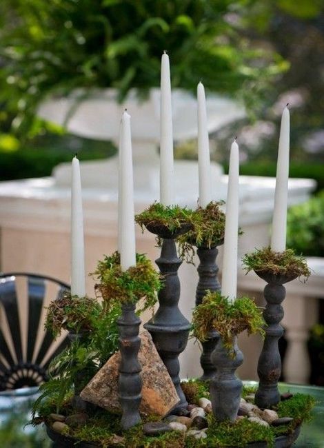 Moss Candlesticks