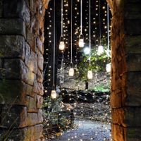 Vertical Strand & Mason Jar Lighting