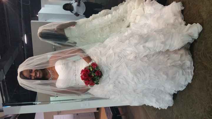It's a rainy day here on the East Coast, I'm in need of sunshine.  So show me your wedding dress