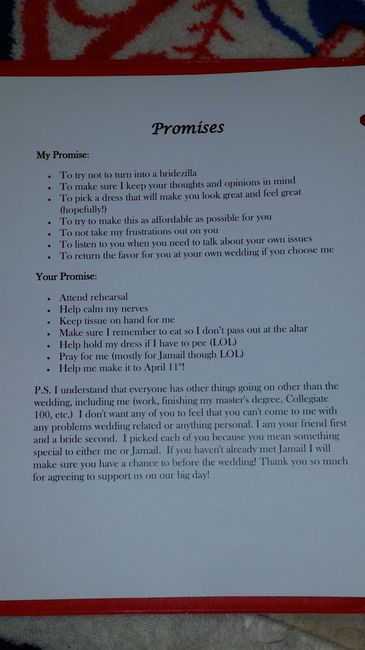 *Update* Bridesmaid Meeting