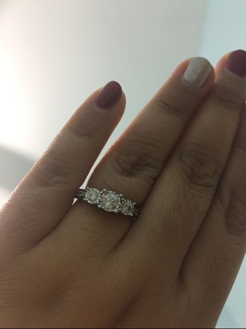 Let me see 3 stone halo engagement rings! - 1