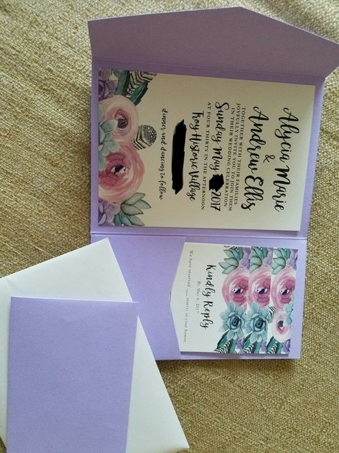Who ordered invites from Cards and Pockets