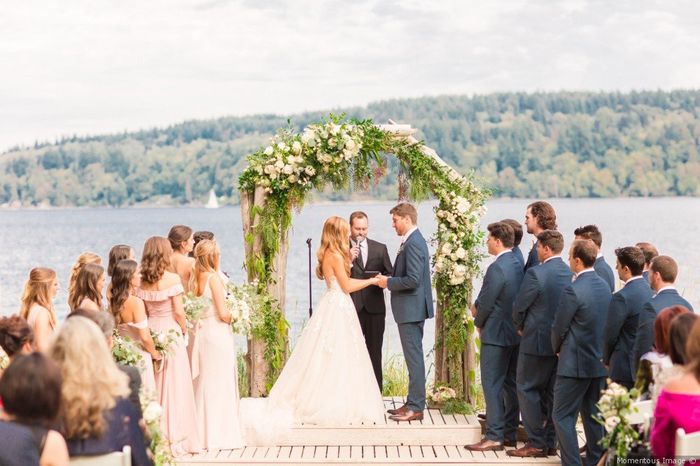 Bride standing on the left tradition