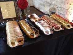 Masks for table seating/numbers, for each guest to take