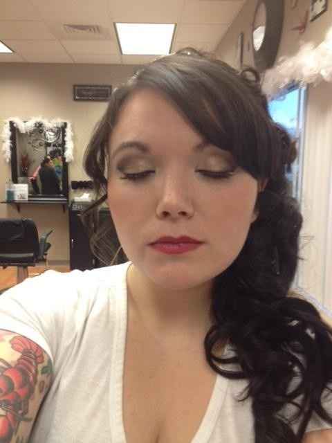 I finally tried on my dress! (added hair/make up trial pics)