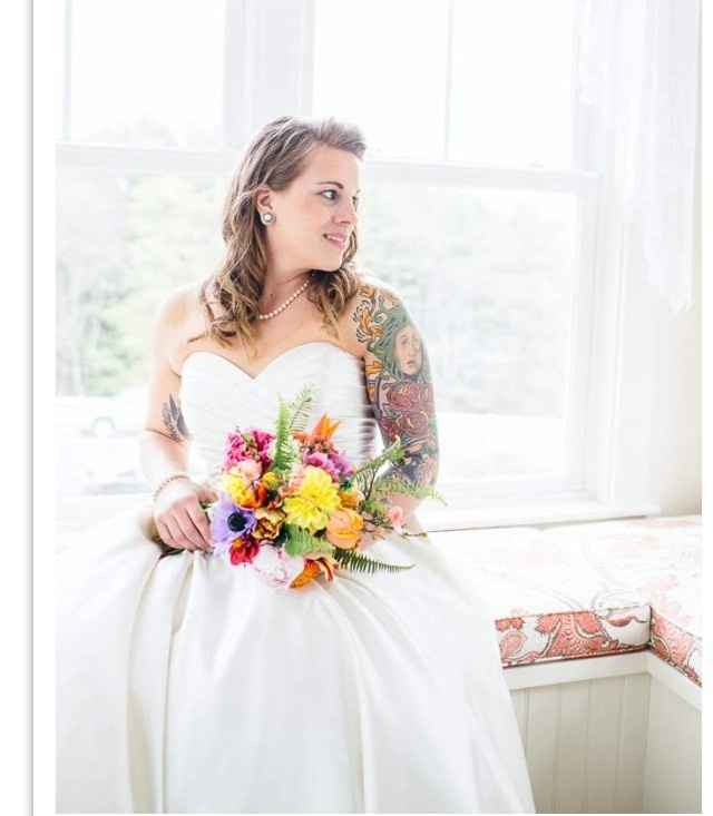 tattoos in my wedding gown....???