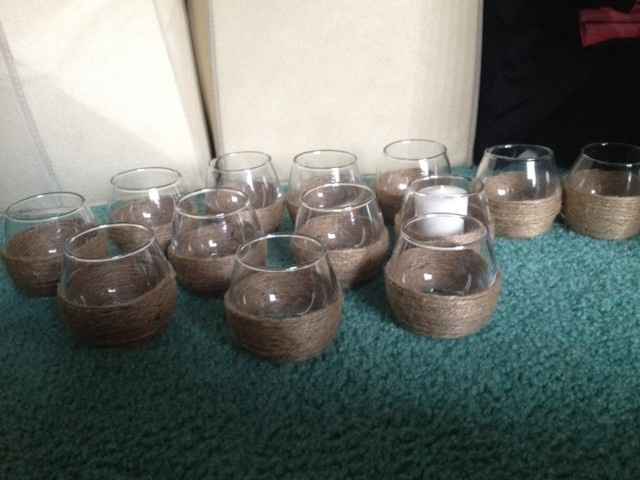 My first DIY project. Rope votives.