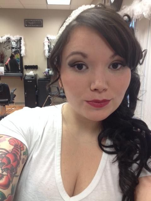 I finally tried on my dress! (added hair/make up trial pics)