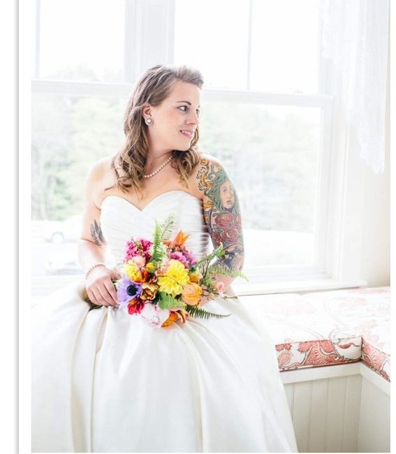 tattoos in my wedding gown....???