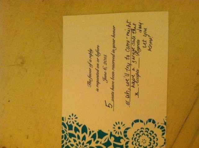 A doozy of an RSVP that actually is quite polite