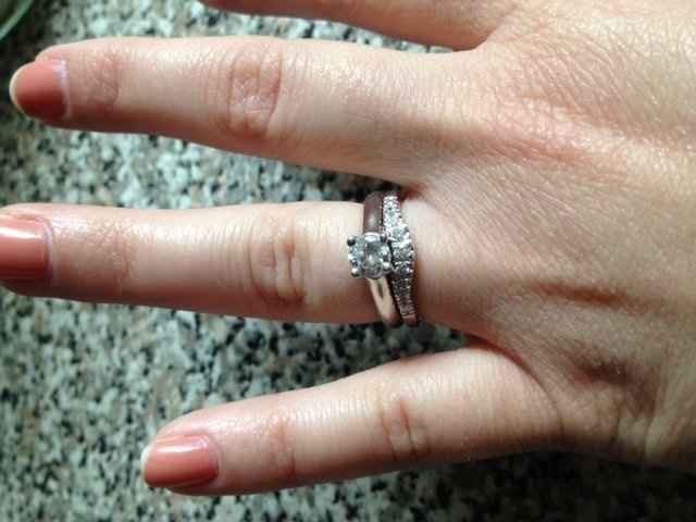 Wedding Band with Engagement Ring - help