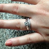 Wedding Band with Engagement Ring - help
