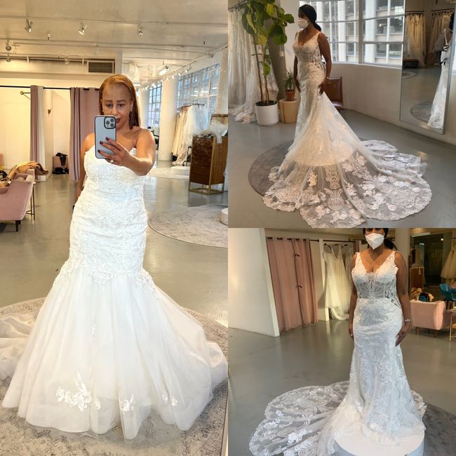 Anyone wear an Enzoani dress/ or a mermaid dress to the reception? Is it hard to move? Help 3