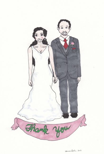 custom thank you card portrait!