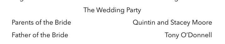 Dad and Father both participating in the Big Day! How do I list them in the ceremony program?