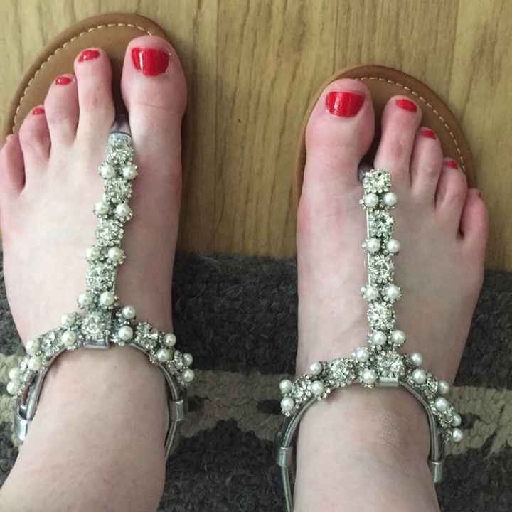 Brides wearing flats
