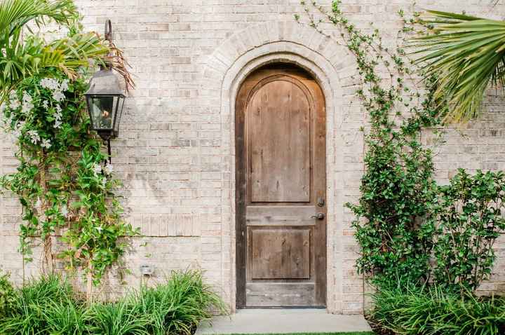 Our secret magical fairy tale door. (Yes, this is the BACK DOOR. Stunning stunning venue.)