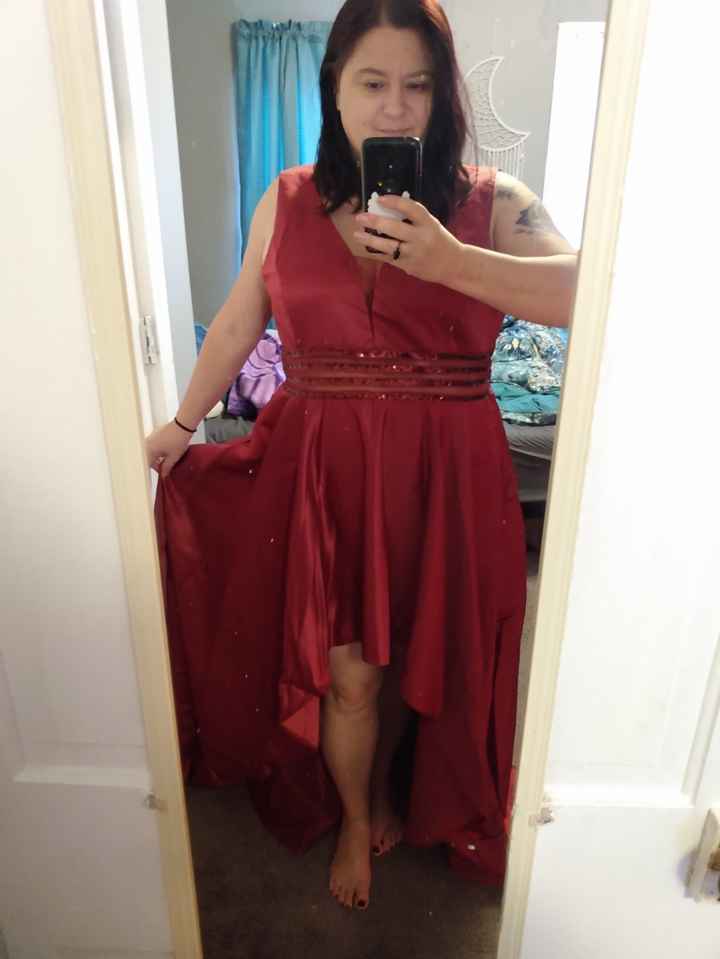 Red/burgundy wedding dress - 1