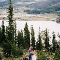 white dress engagement photo