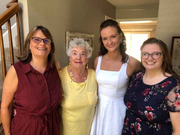Mom, Granny, Me, Little Sister/Maid of Honor