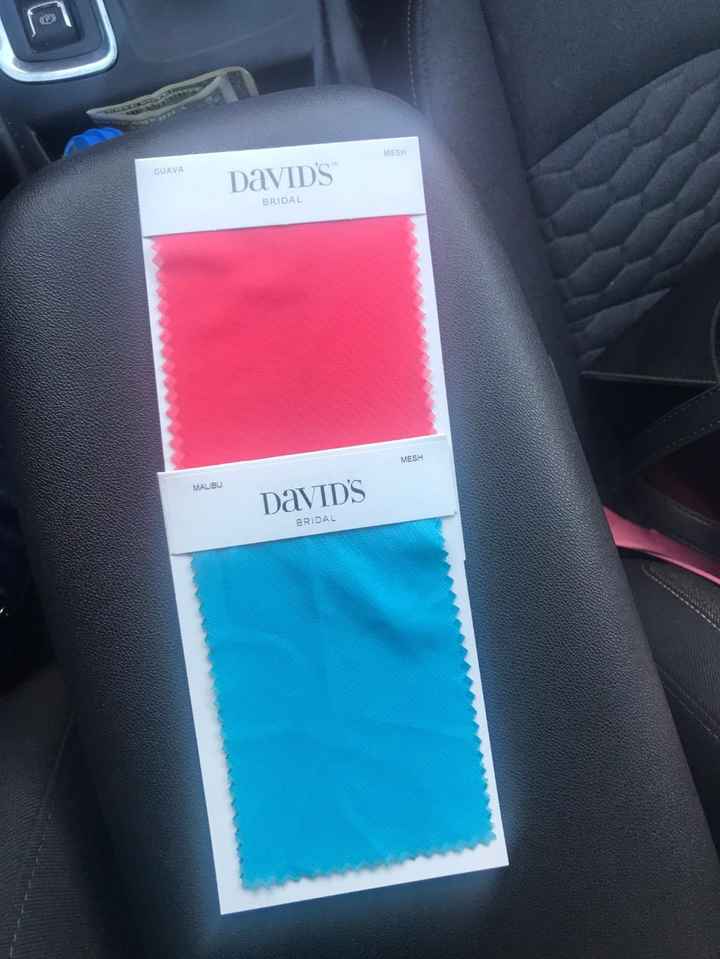 Bright fun colors Malibu and Guava 