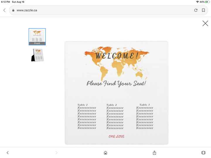 Invitations and seat chart - 3