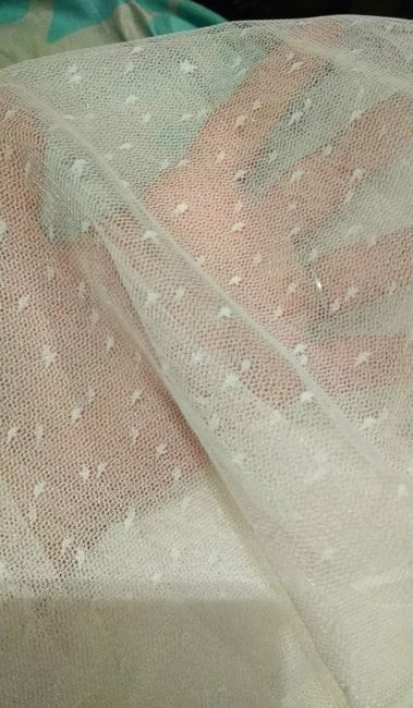 The tulle has little dot details in it