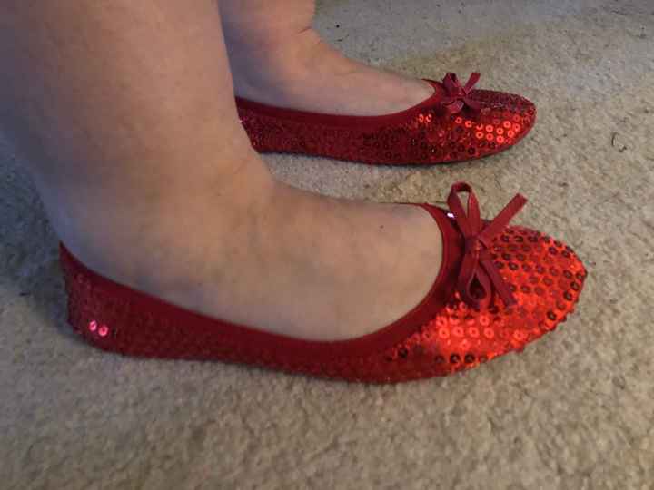 Any colorful or unique shoes you wore under your wedding dress? - 4