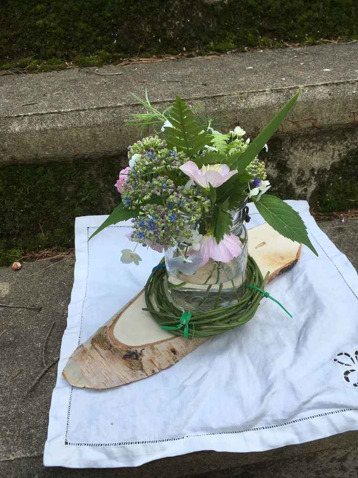 DIY centerpieces in progress
