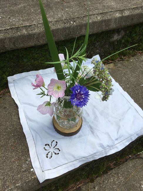 DIY centerpieces in progress