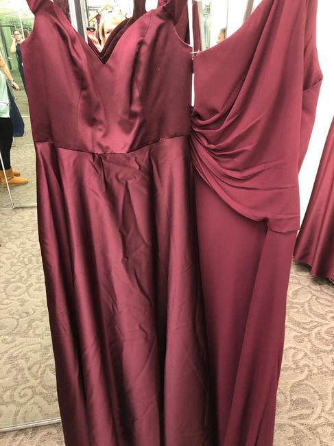 Bridesmaid got the wrong material dress - what should i do? 1