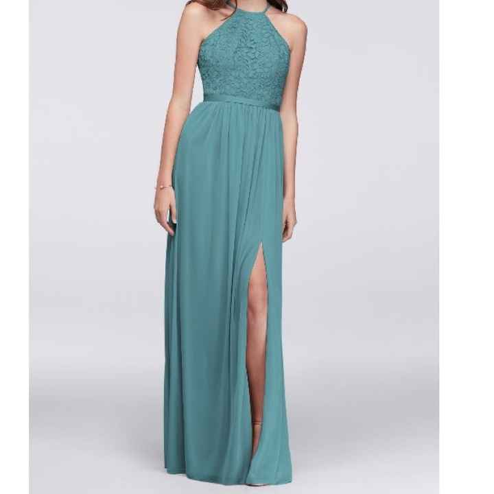 Bridesmaid dresses.