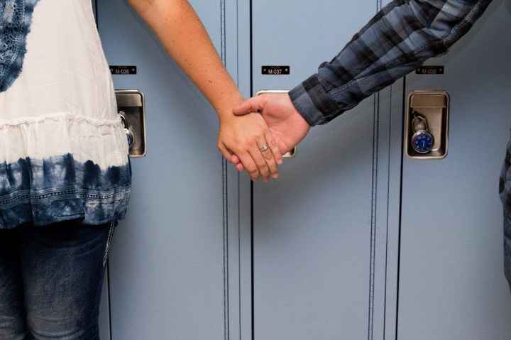 This is from our most recent with my new ring at the high school where we met 