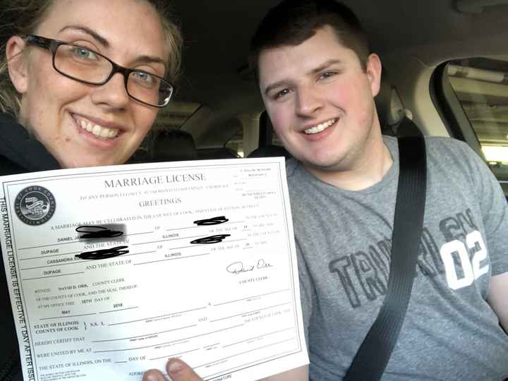 Got Our Marriage License - 1