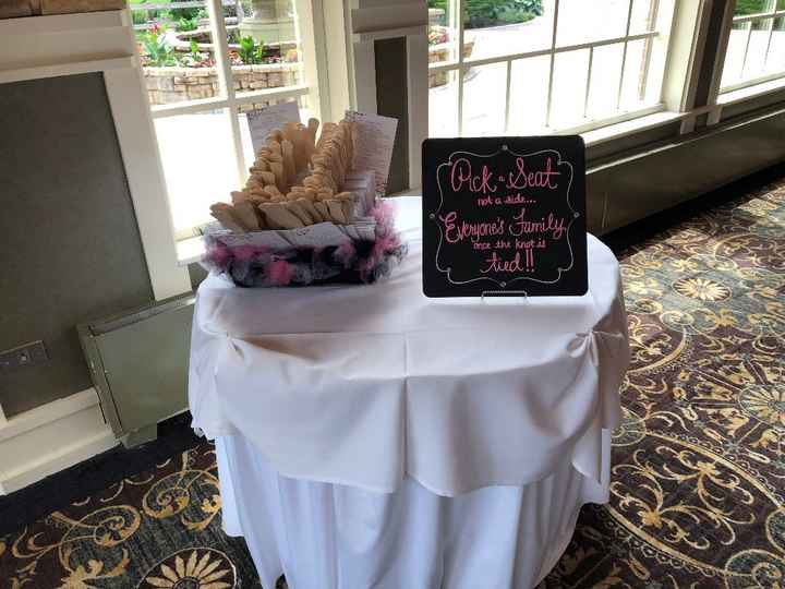 second welcome table before heading out to be seated 