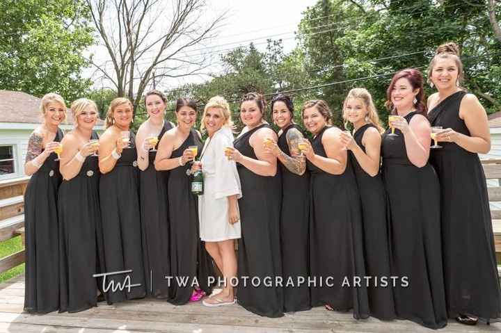 My girls and I at my dads after getting ready before heading to the ceremony