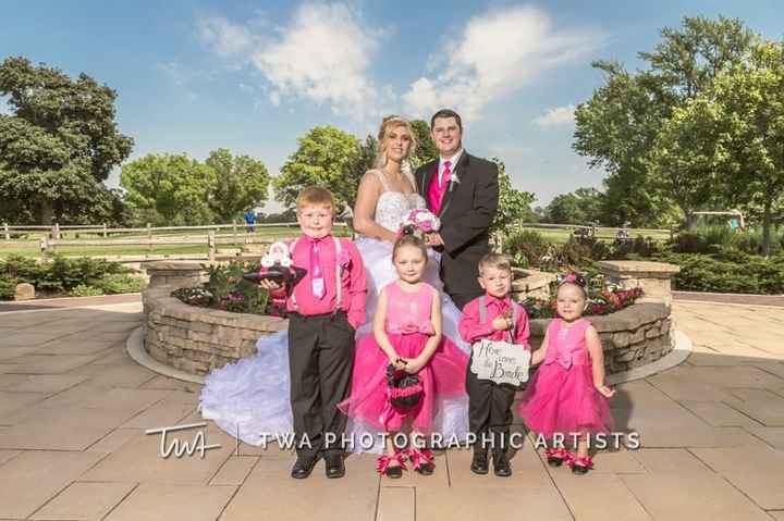 Us with our flower girls and ring bearers