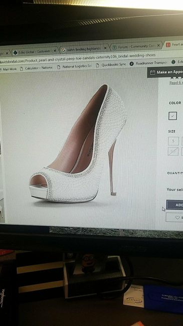 Show me your wedding shoes, any wedge heels in the house? 9