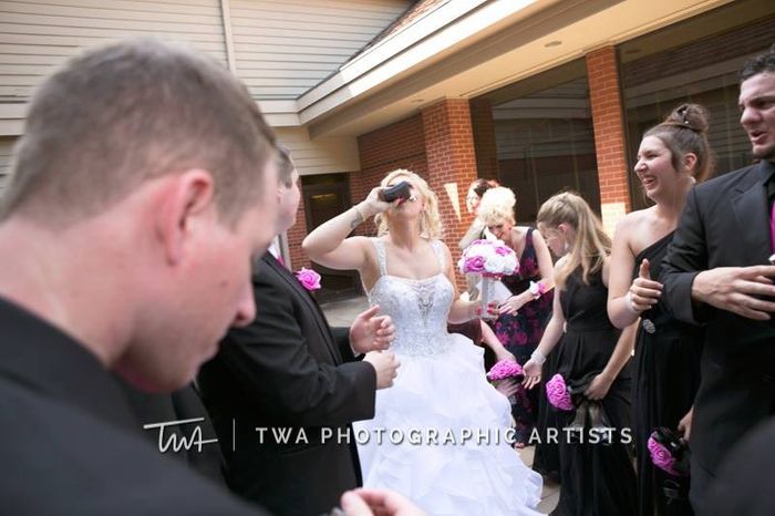 This bride needed a drink