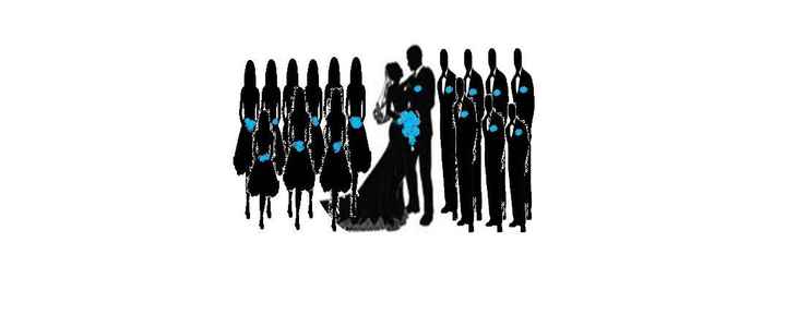 Wedding Party Silhouette