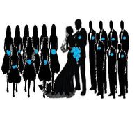 Wedding Party Silhouette
