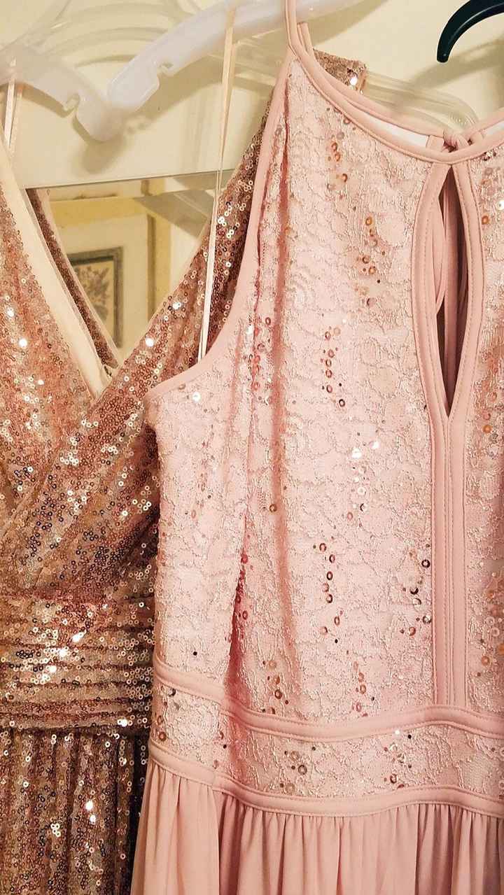 Up close picture of my dresses 