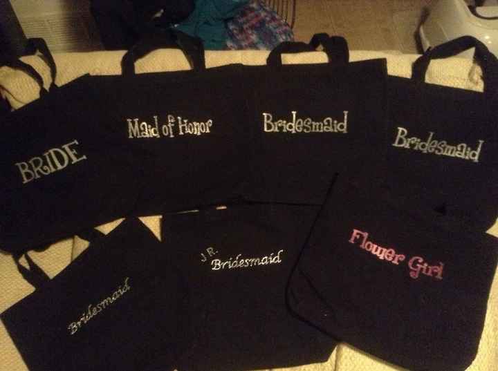 Finished my DIY totes for BM! *pic*