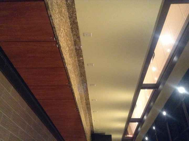 Reception room has really long countertop, what to do with it? Decor ideas please:)