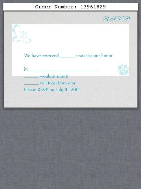 Got my invitation proofs back! Pics