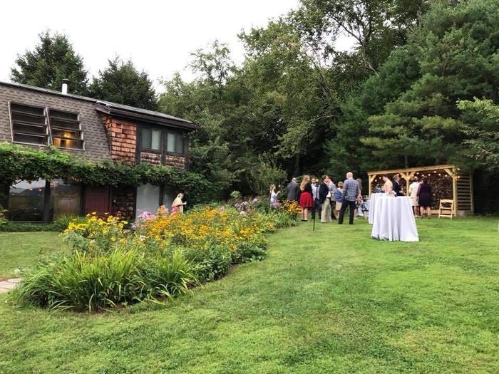 My now-husband's grandmother's home and ceremony venue (cocktails before)