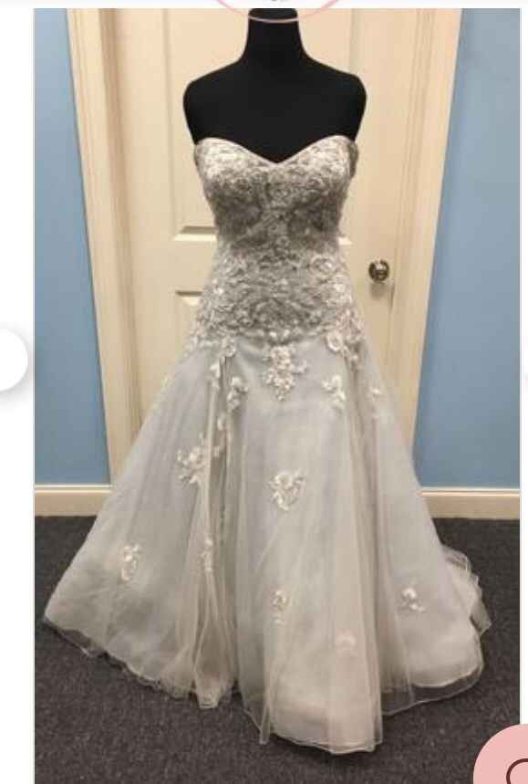 i need help!  Traditional white dress or trendy ivory/gray/blue dress?? - 2