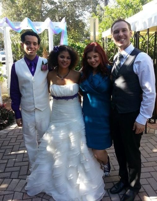 Show me your bridesmaid dresses with your wedding dress!